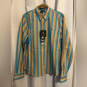 Ralph Lauren Classic NWT Multicolor “The Slim Fit” Striped Shirt